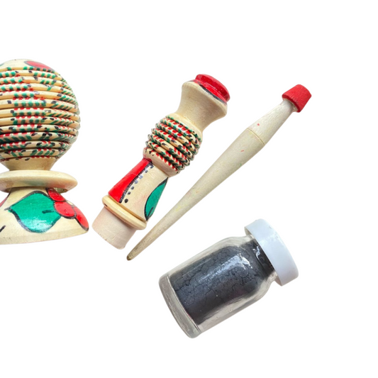 Traditional Moroccan Kohl Natural Eyeliner, 10g, with Application Pot