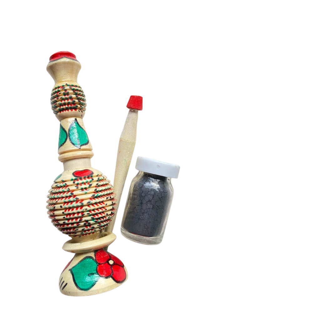 Traditional Moroccan Kohl Natural Eyeliner, 10g, with Application Pot