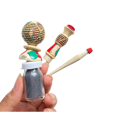 Traditional Moroccan Kohl Natural Eyeliner, 10g, with Application Pot